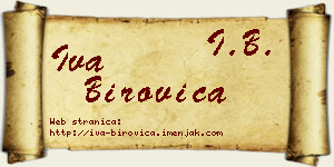 Iva Birovica vizit kartica